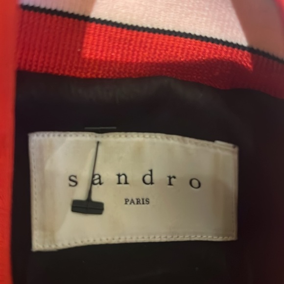 Sandro Paris Black Embroidered ‘Love Karma’ Bomber Jacket not - Picture 8 of 15